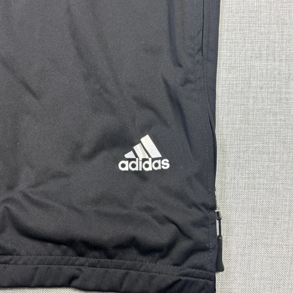 Adidas Rain Pants Mens XL‎ Black CLIMAPROOF Water Resistant Elastic Waist